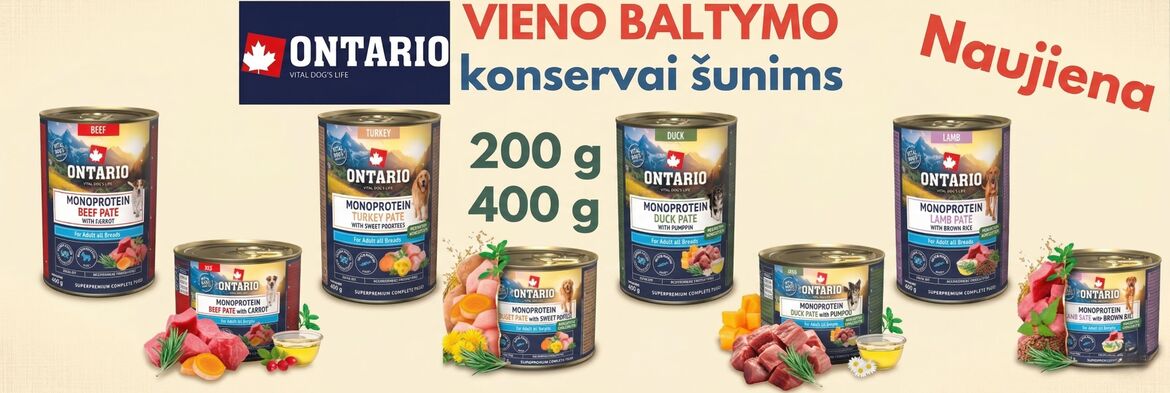 Ontario monoproteino konservai šunims