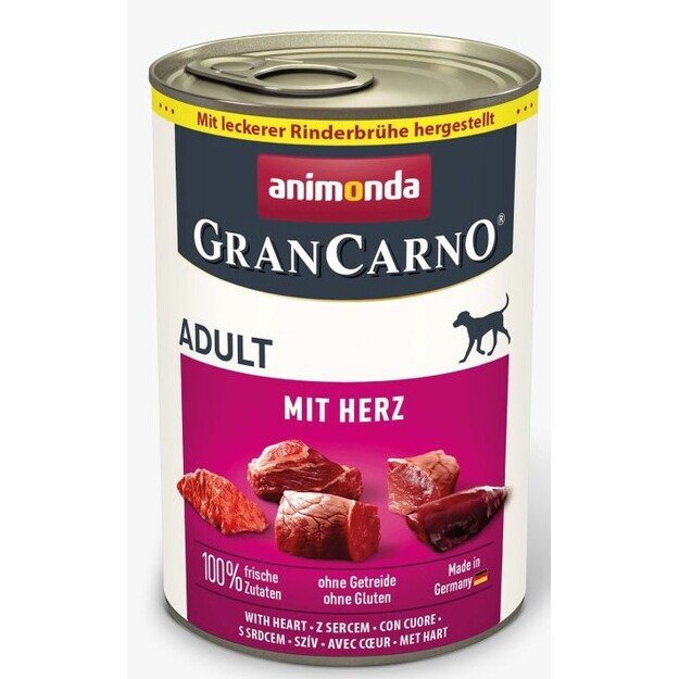 Animonda GranCarno Adult: konservai šunims su širdimis, 400 g