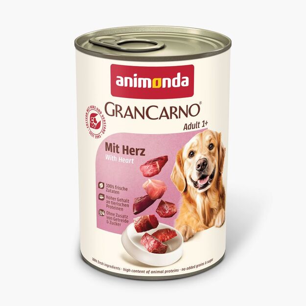 Animonda GranCarno Adult: konservai šunims su širdimis, 400 g 1