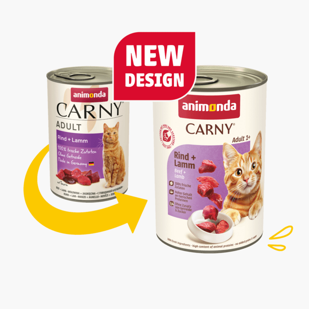Animonda Carny Adult Beef + Lamb – konservai katėms su šviežia jautiena ir ėriena, 400 g