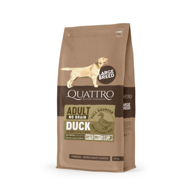 QUATTRO 12kg begrūdis su antiena didelių veislių suaugusių šunų pašaras