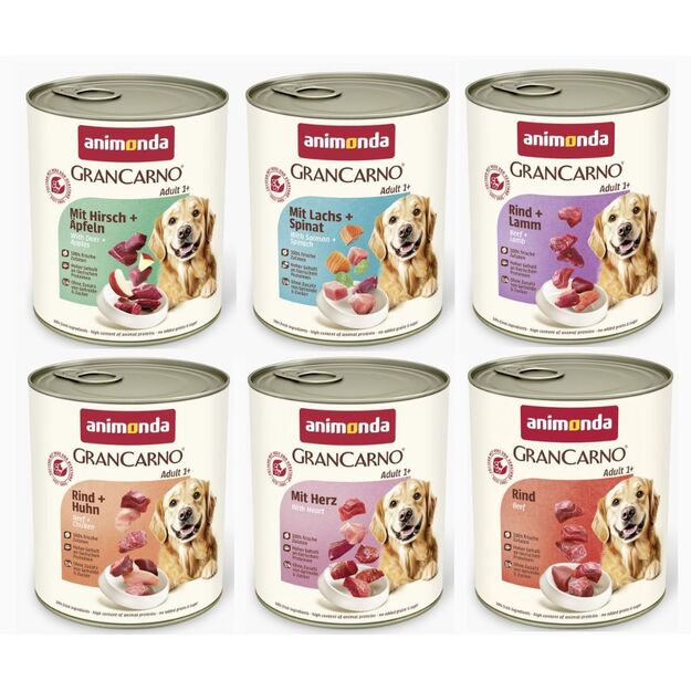 Animonda GranCarno Adult konservų rinkinys 6 x 800 g 1