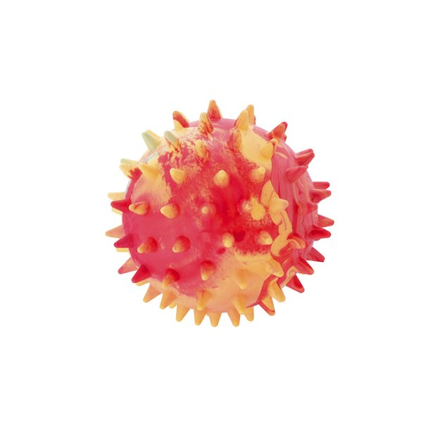 Žaislas šuniui - Guminis kvepiantis dygliuotas kamuoliukas, 5,5 cm 1