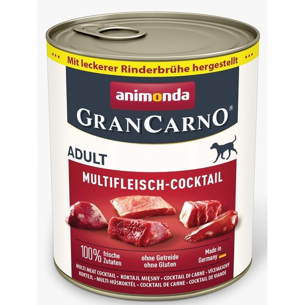 Animonda GranCarno Adult Multi-Meat Coctail: konservai suaugusiems šunims Mėsos kokteilis, 800 g