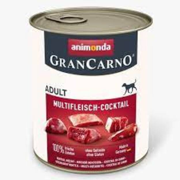 Animonda GranCarno Adult Multi-Meat Coctail: konservai suaugusiems šunims Mėsos kokteilis, 800 g