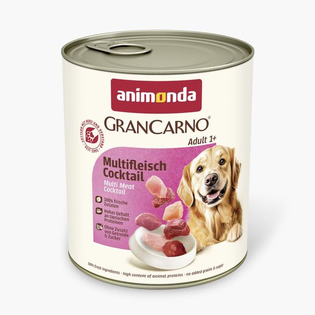 Animonda GranCarno Adult Multi-Meat Coctail: konservai suaugusiems šunims Mėsos kokteilis, 800 g 1