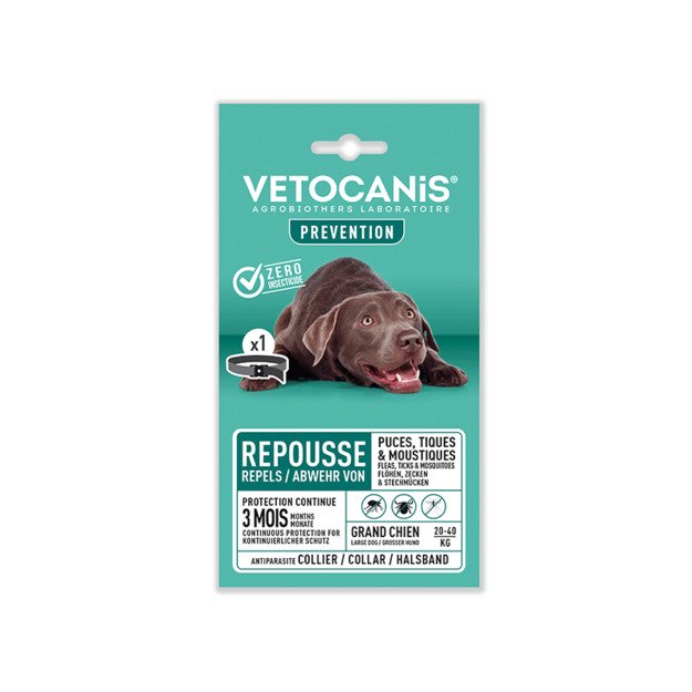 Vetocanis atbaidantis biologinis antkaklis šunims virš 20 kg