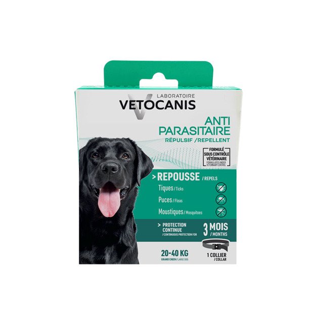 Vetocanis atbaidantis biologinis antkaklis šunims virš 20 kg