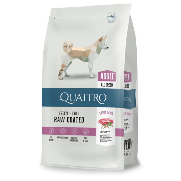 QUATTRO Extra Lamb su ėriena sausas šunų pašaras, 3kg