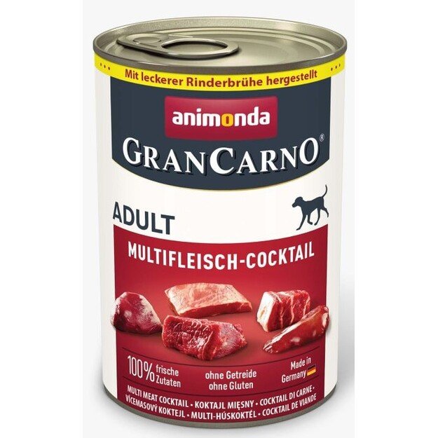 Animonda GranCarno Adult Multi-Meat Coctail: konservai suaugusiems šunims Mėsos kokteilis, 400 g