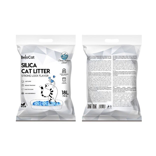 Silikoninis kačių kraikas BeloCat 18 l / 7 kg