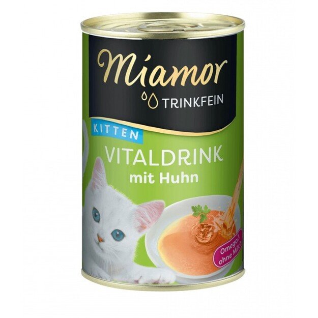 Gėrimas kačiukams - Miamor Trinkfein Vitaldrink Kitten su vištiena, 135 ml