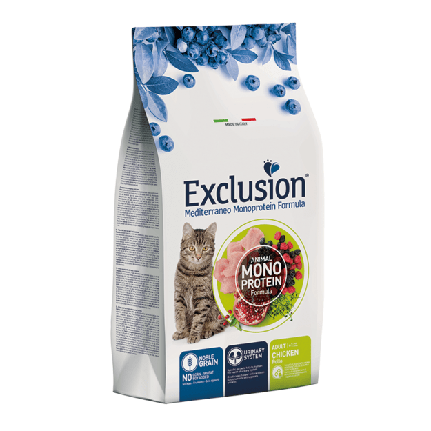 Exclusion Mediterraneo Monoprotein sausas pašaras katėms su vištiena, 1,5 kg