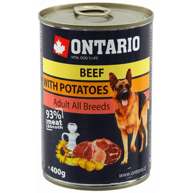 Ontario konservai šunims su jautiena, paskaninta žolelėmis, 400 g, Beef Pate flavoured with Herbs