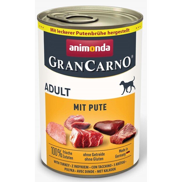 Animonda GranCarno Adult: konservai suaugusiems šunims su kalakutiena, 400 g