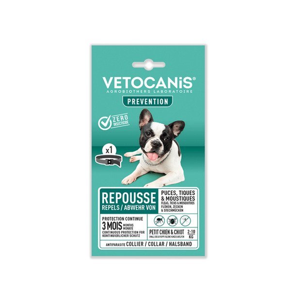 Vetocanis atbaidantis biologinis antkaklis šuniukams ir mažiems šunims  iki 10 kg