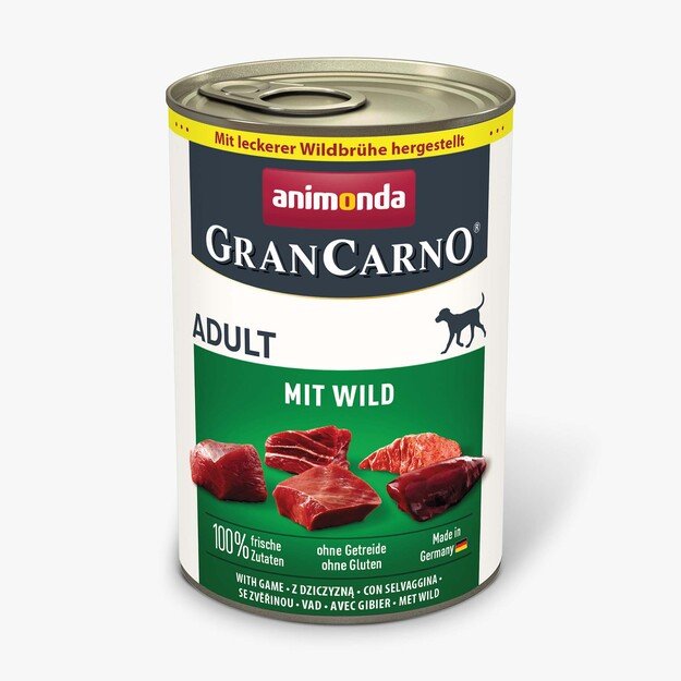 Animonda GranCarno Adult: konservai suaugusiems šunims su žvėriena, 400 g