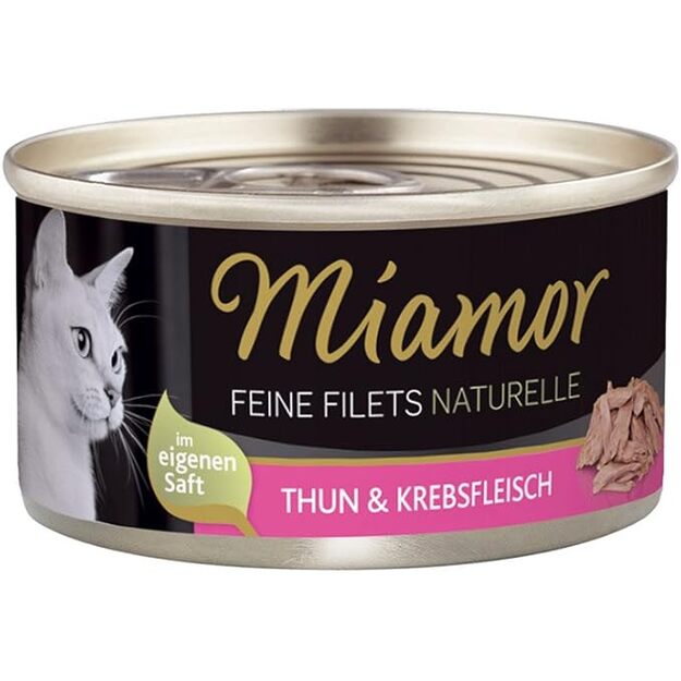 Miamor Fillet Naturelle konservai katėms su tunu ir krabais, 80 g