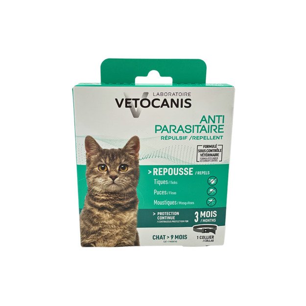 Vetocanis atbaidantis biologinis antkaklis katėms
