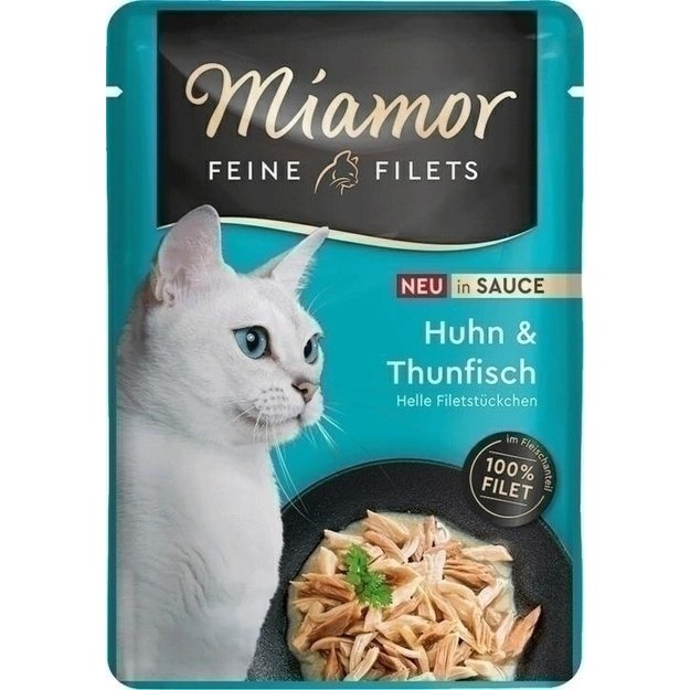 Miamor Feine Filets konservai katėms, vištienos ir tuno gabalėliai padaže, 100 g