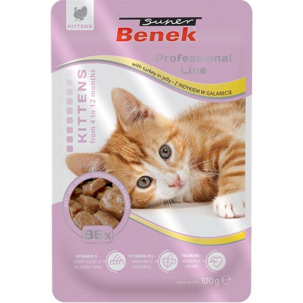 Super Benek konservai kačiukams su kalakutiena, 100 g, Professional Line