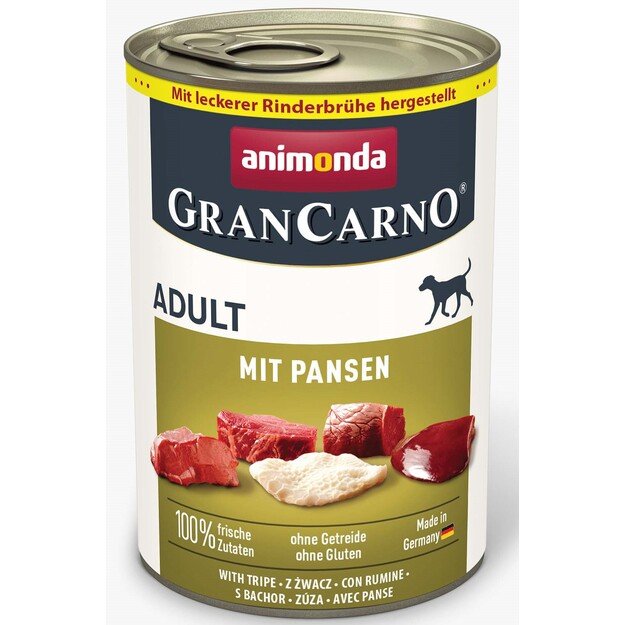 Animonda GranCarno Adult Rumen: konservai suaugusiems šunims su galvijų prieskrandžiais, 400 g