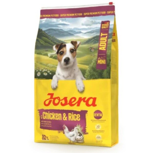 Josera Mini Chicken&Rice 10 kg - sausas maistas suaugusiems mažų veislių šunims su paukštiena