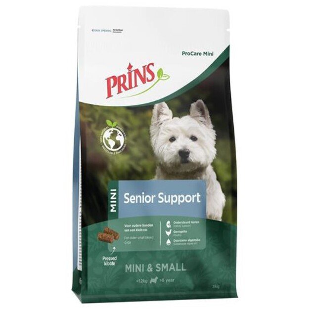 Prins ProCare Mini Senior Support sausas maistas vyresnio amžiaus mažų veislių šunims 12kg