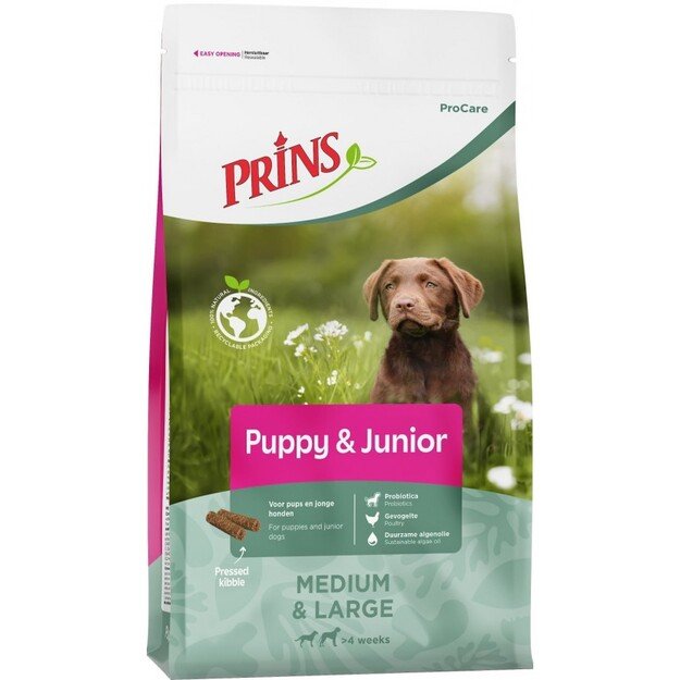 Prins ProCare Puppy Junior Perfect Start sausas pašaras šuniukams ir jauniems šunims 20kg.