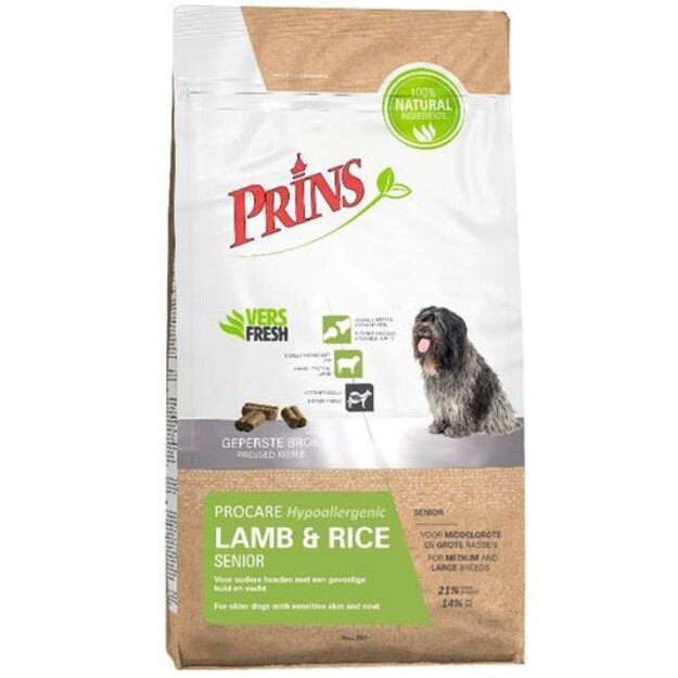 Prins ProCare lamb&rice senior sausas maistas vyresnio amžiaus šunims su ėriena 15kg