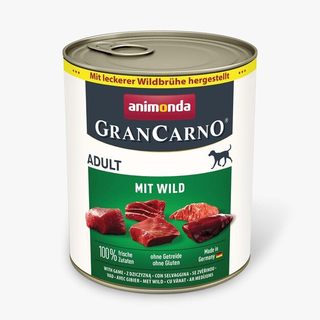 Animonda GranCarno Adult: konservai suaugusiems šunims su žvėriena, 800 g