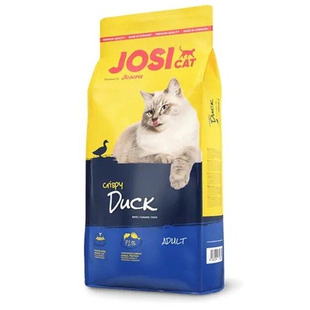 JosiCat Crispy Duck sausas pašaras katėms su antiena, 10kg