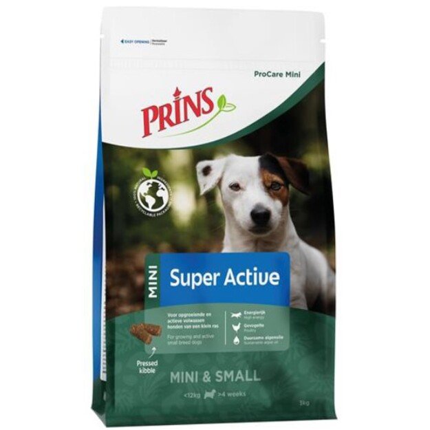 Prins ProCare Mini Super Active sausas maistas aktyviems suaugusiems mažų veislių šunims 3 kg