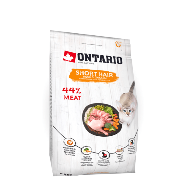Sausas maistas trumpaplaukėms katėms, 1 kg, Ontario Cat Shorthair