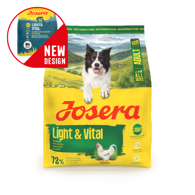 Josera Light & Vital 1 kg -  sausas maistas linkusiems tukti šunims