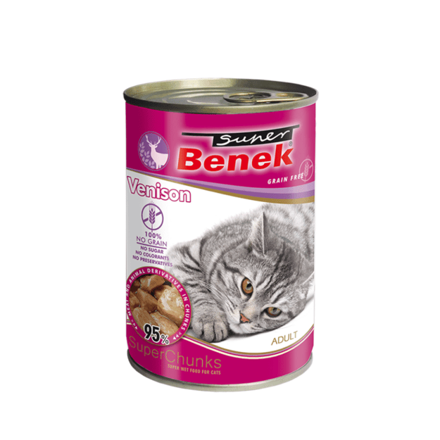 Super Benek begrūdžiai konservai katėms su žvėriena, 415 g