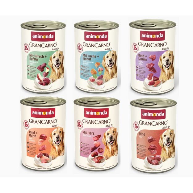 Animonda GranCarno Adult konservų rinkinys 6 x 400 g 1