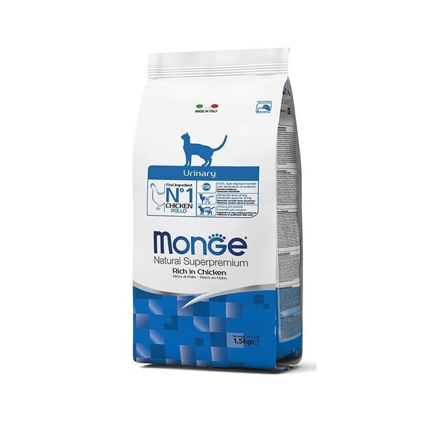 Monge Natural Urinary super premium sausas pašaras katėms su vištiena 10kg