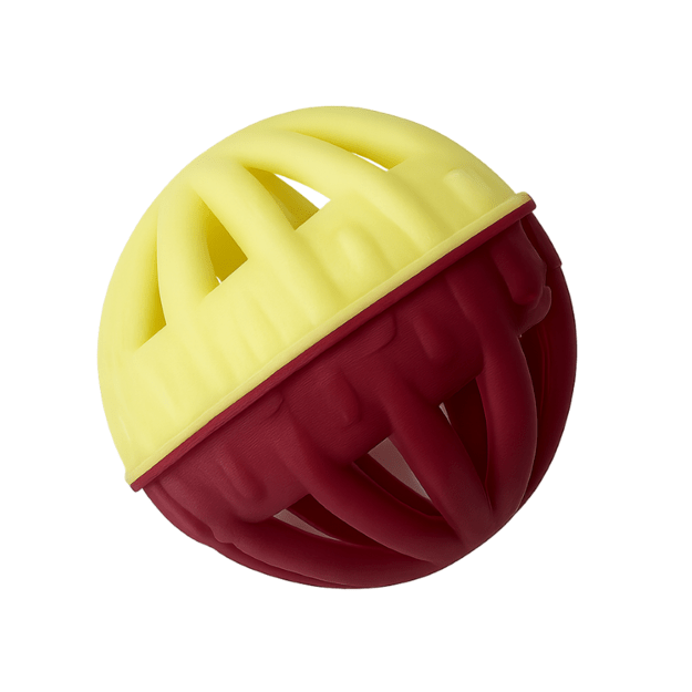 Žaislas šuniui - Kvepiantis ažūrinis guminis kamuoliukas, 8 cm