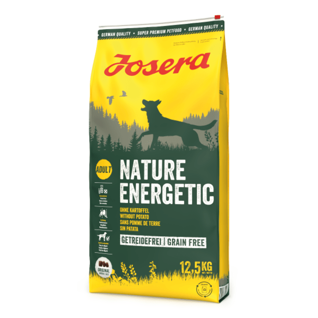 Josera Nature energetic 12,5 kg - begrūdis sausas maistas suaugusiems aktyviems šunims