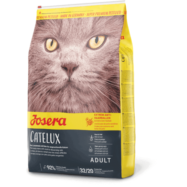 Josera Catelux 10 kg - sausas maistas katėms nuo plaukų gumuliukų