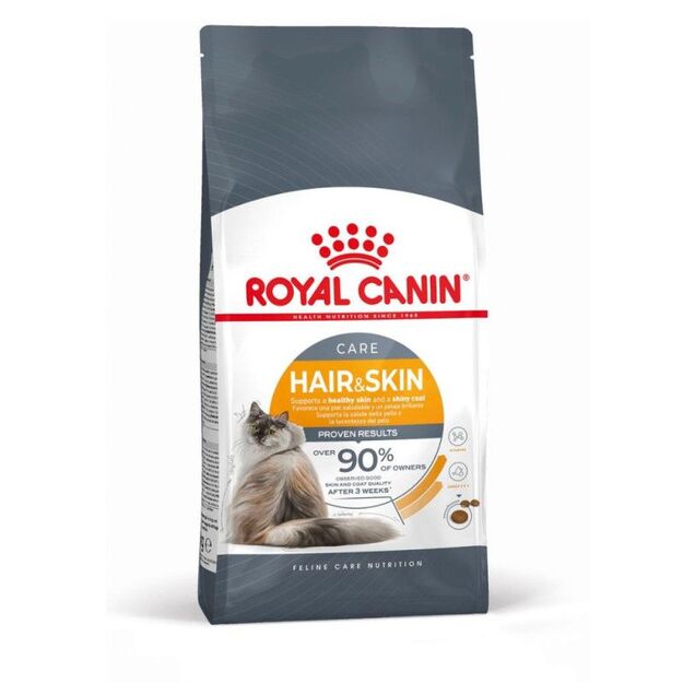 ROYAL CANIN HAIR&SKIN CARE 2 KG - sausas maistas suaugusioms katėms sveikai odai ir kailiui 