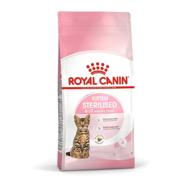 ROYAL CANIN KITTEN STERILISED    2 KG - sausas maistas jauniems augantiems sterilizuotiems / kastruotiems kačiukams           
