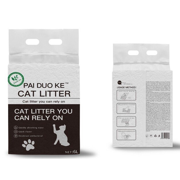 8 VNT. - Kraikas katėms TOFU BeloCat, žaliosios arbatos kvapo, 6 l (2,5 kg), 2 mm granulės 1