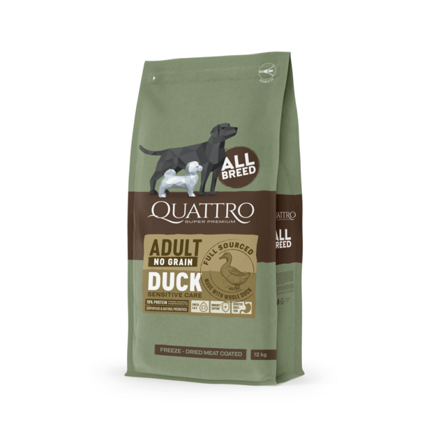 QUATTRO 12kg begrūdis su antiena visų veislių suaugusių šunų pašaras 1