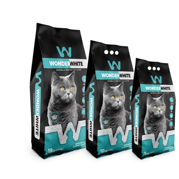 Natūralus bentonitinis sušokantis kraikas katėms Wonder White Marseille soap scented 11,8l / 10 kg 1