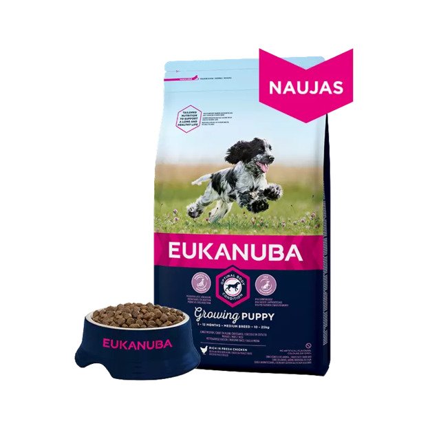 Eukanuba Medium Puppy (vištiena) 15kg