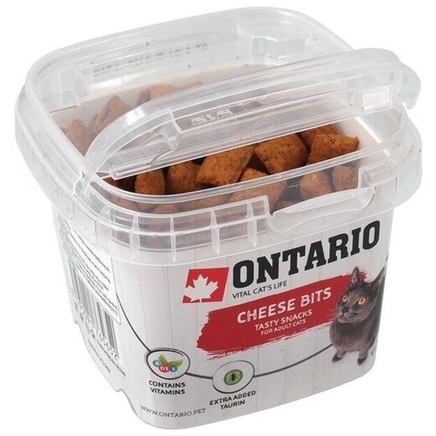 Ontario skanėstai katėms su taurinu, Cheese Bits, 75 g