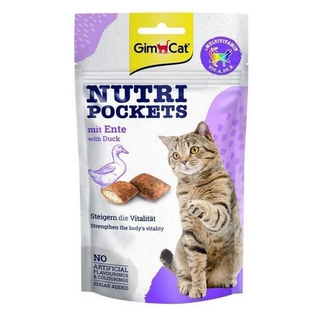 GimCat skanėstai katėms - Nutri pockets su antiena, 60 g