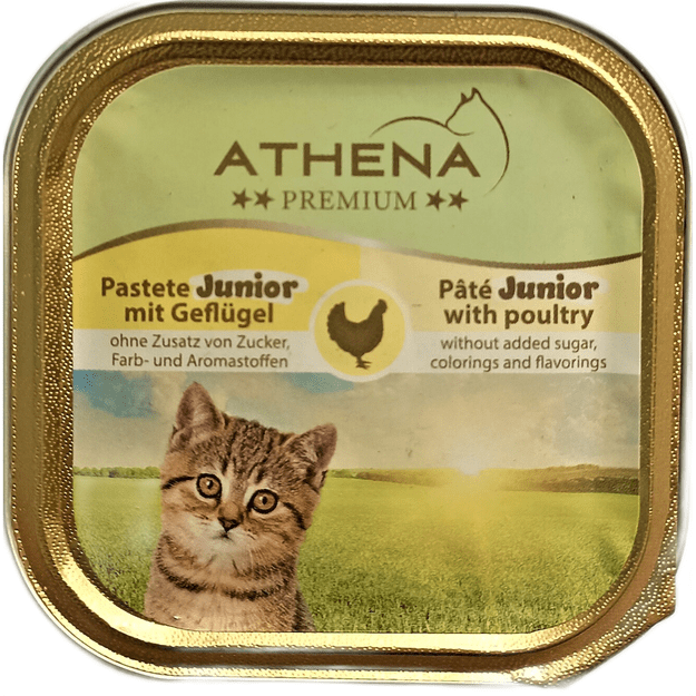 Athena paštetas kačiukams su paukštiena JUNIOR, 100 g